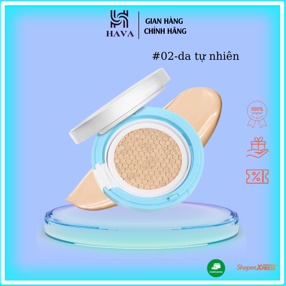 Phấn nước Cushion BB Cream Lameila hộp màu xanh hoạ tiết chiếc ô HAVA SHOP