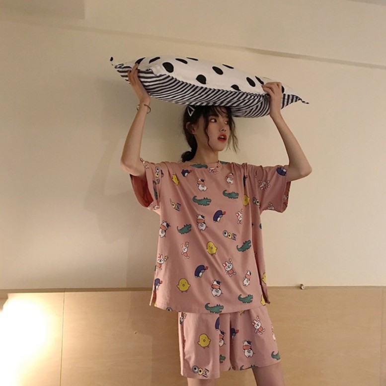 Bộ Ngủ Rẻ 🍓FRESHIP🍓 Đồ Bộ Ngủ Nữ Đẹp Mặc Nhà Chất Cotton Co Giãn Thoải Mái - Hàng Loại Đẹp AN02 | BigBuy360 - bigbuy360.vn