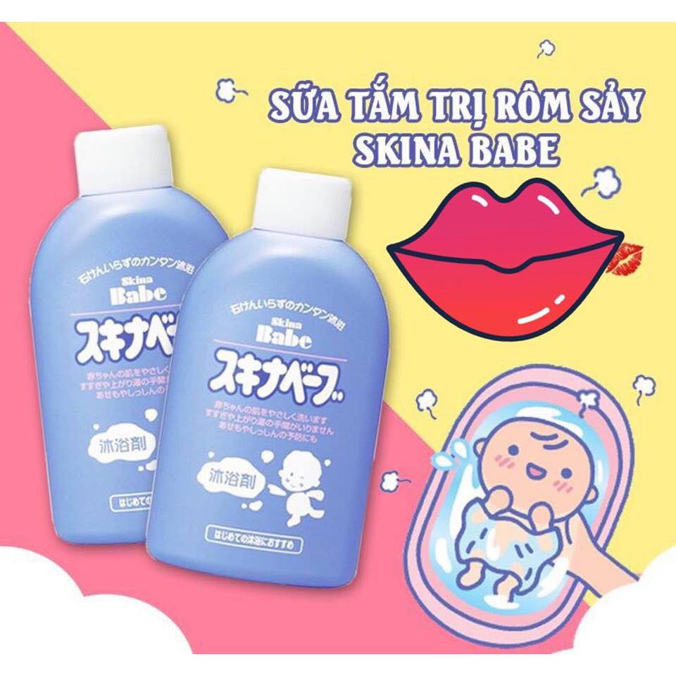 SỮA TẮM SKINA BABY - TRỊ RÔM SẢY (hàng nhật nội địa)