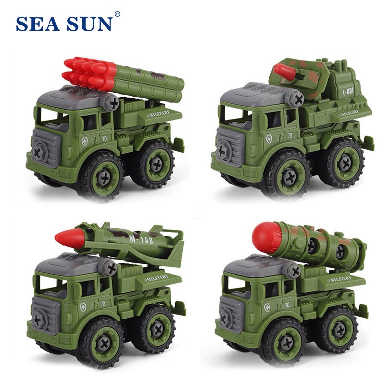 SEASUN TOYS Đồ Chơi Xe Cứu Hỏa Tự Lắp Ráp Cho Bé