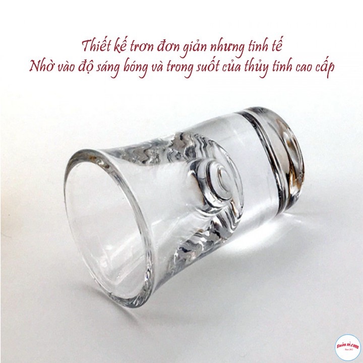 Bộ 6 Ly Rượu Thủy Tinh Đế Dày RED CHERRY Thể Tích 350ml Cao Cấp Và Hiện Đại br 00378