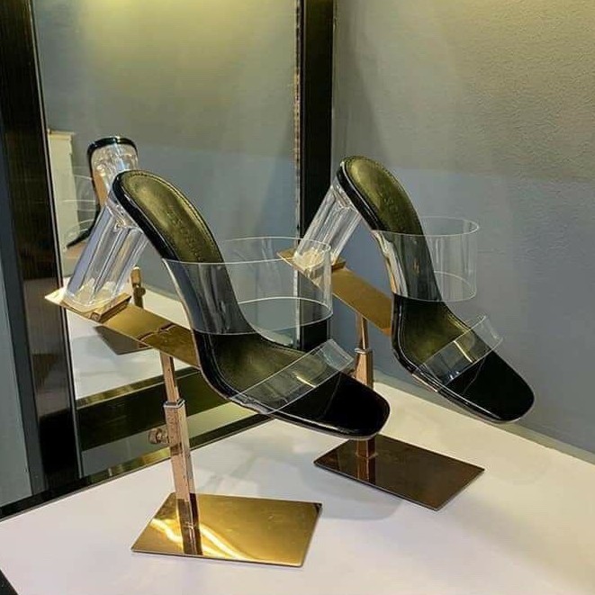Guốc sandal quai trong gót cao 9cm mới nhất 2021 - z25