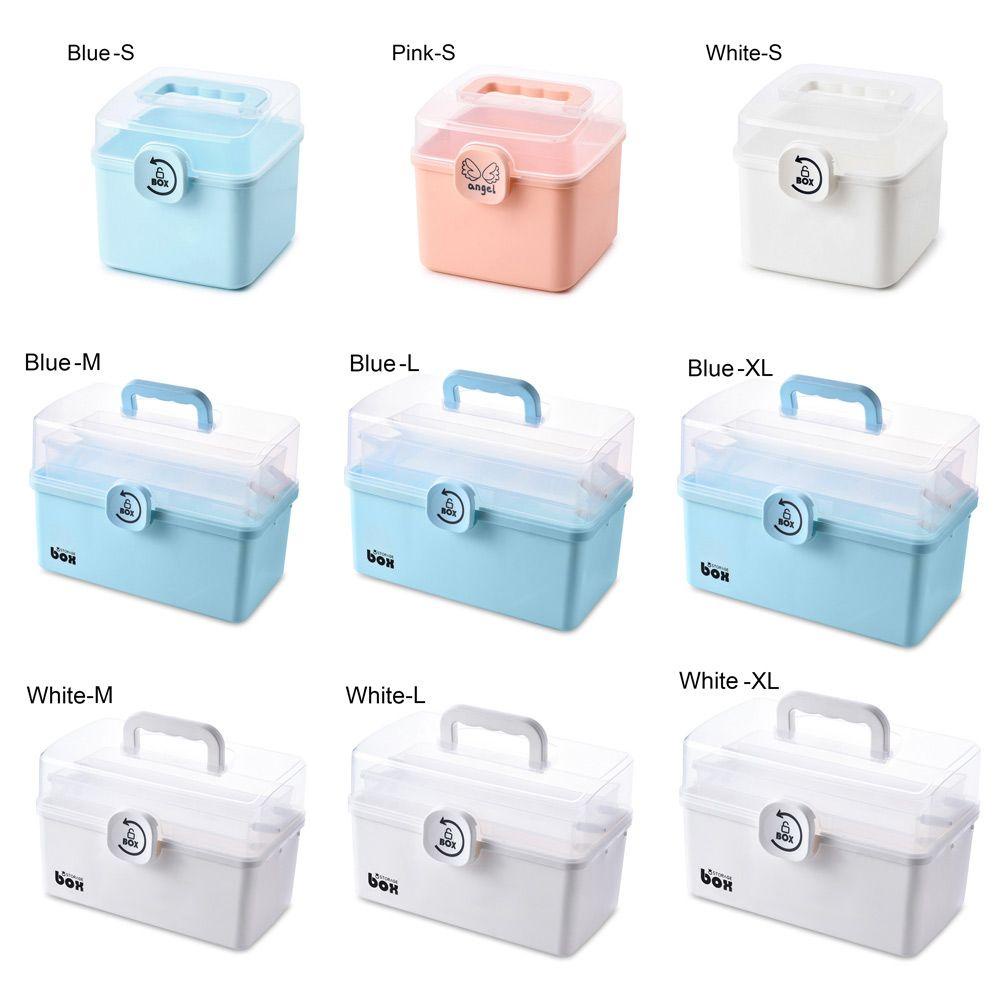 Hộp Đựng Thuốc Cỡ Lớn Nhiều Tầng Có Thể Gấp Gọn Tiện Dụng