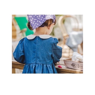 đầm denim dài tay bé gái