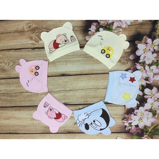 Mũ sơ sinh chất cotton mềm mịn cho trẻ sơ sinh