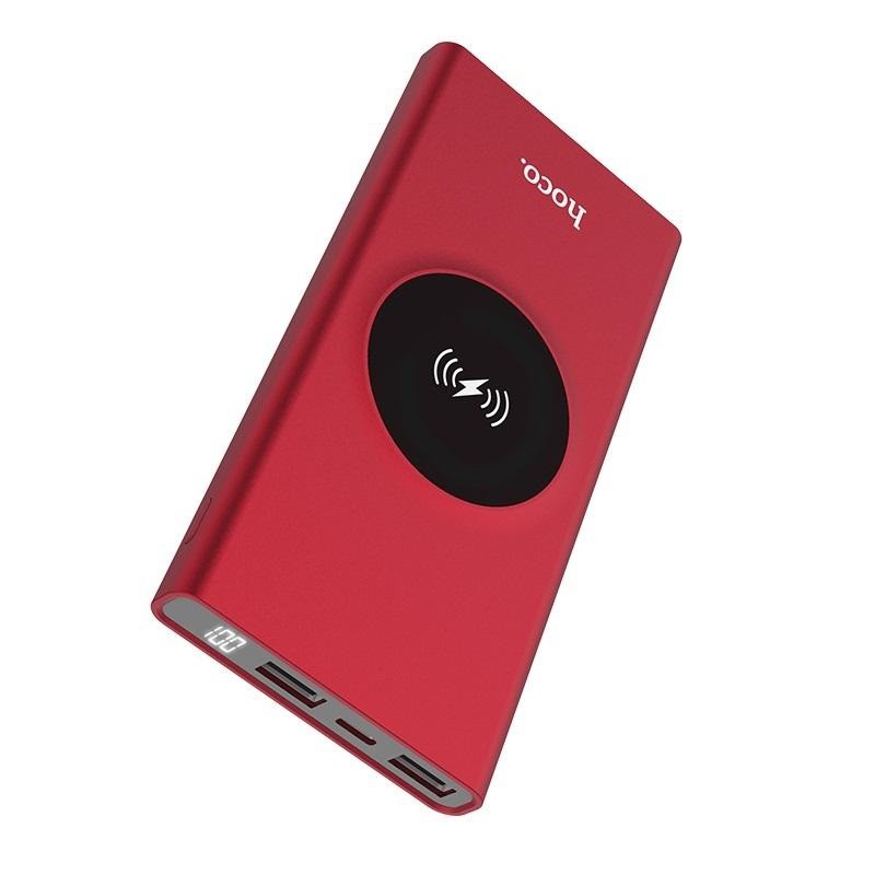 Pin sạc dự phòng không dây Hoco J37 Wisdom 10000mAh 2 cổng sạc (màu ngãu nhiiên) - Hàng chính hãng