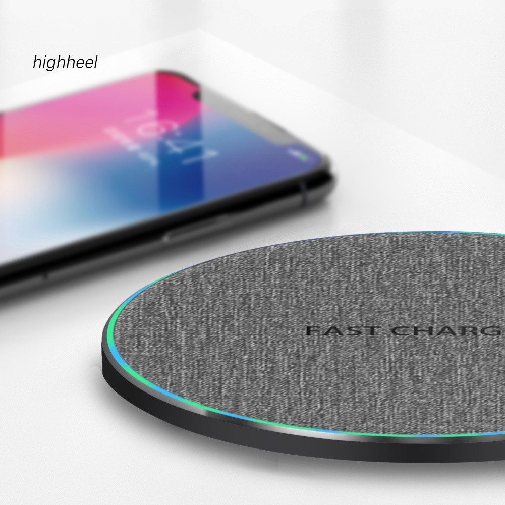 【OPHE】Ultra Thin 10W Fast Charging Qi Wireless Charger Charge Pad for S-amsung iPhone