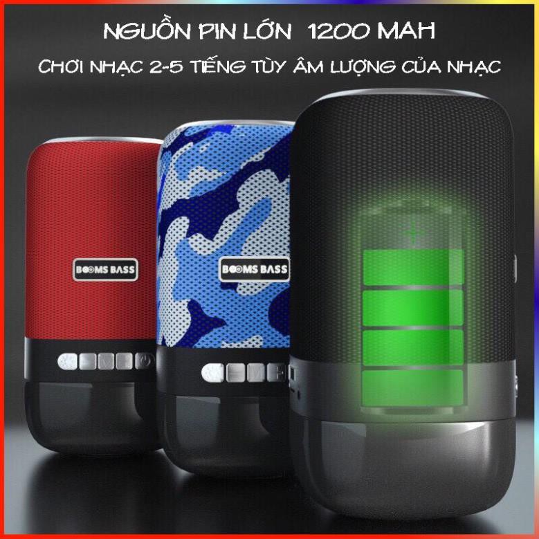 Loa bluetooth Boombass L1, tích hợp đèn led 7 màu nháy theo nhạc có sạc pin 1200mAH