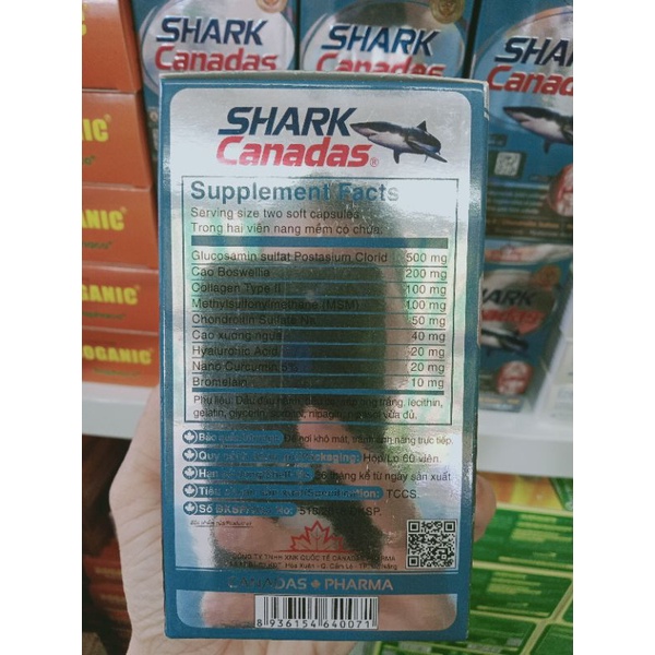 Viên uống sụn cá mập Shark Canadas ⚡ CAM KẾT CHÍNH HÃNG ⚡ Viên uống bổ sung giúp xương khớp chắc khoẻ