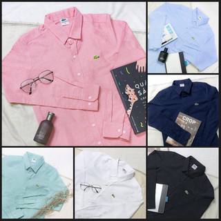 🔴Áo Sơ Mi Lacoste Cá Sấu - Màu Đen