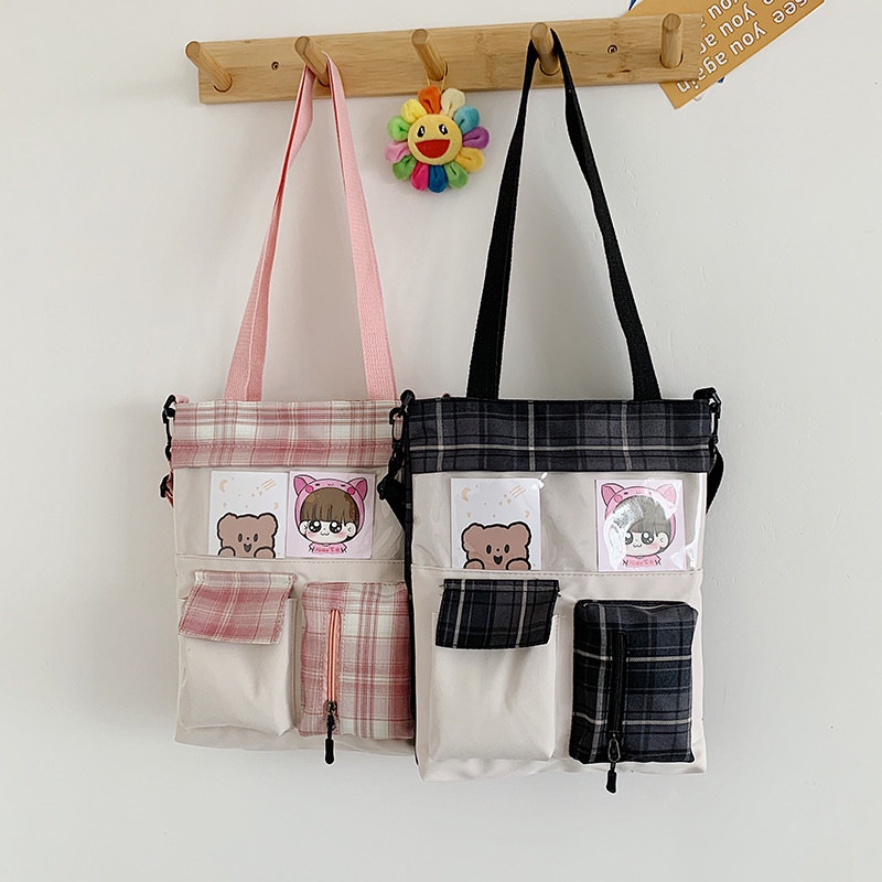 Túi Đeo Vai Bằng Vải Nylon Kiểu Harajuku Dễ Thương Cho Nữ Sinh