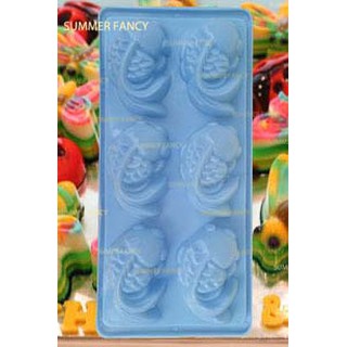 khuôn 6 cá vàng khay nhựa thạch rau câu cá chép - fish shaped ice cube tray VT-KD23