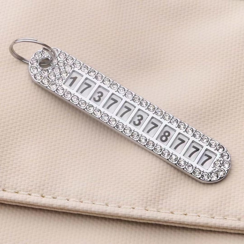 1 Móc Chìa Khóa Xe Hơi Đính Kim Cương Chống Mất Điện Thoại Tiện Dụng