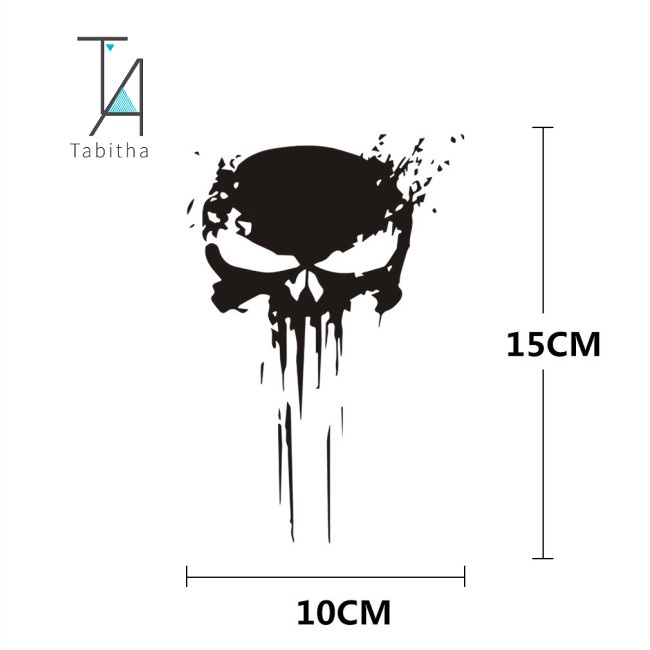 Miếng Dán Trang Trí Xe Hơi Họa Tiết Đầu Lâu Phản Quang Chống Thấm Nước Thời Trang