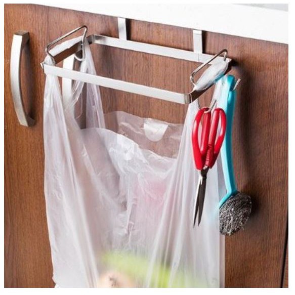 Giá treo túi rác,móc treo khăn nhà bếp inox304 Nanichino