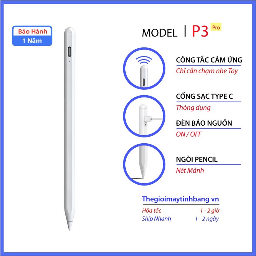 Bút cảm ứng P3 / P7 Dual - dành cho Điện thoại và Máy tính bảng