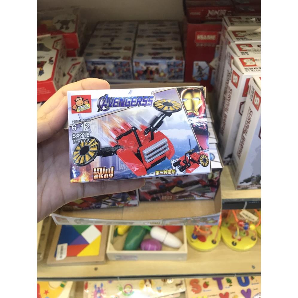 BỘ ĐỒ CHƠI XẾP HÌNH Mô Hình Lego Người Sắt, Lắp Ráp Mô Hình Iron Man