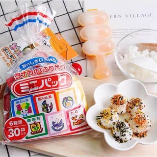 Gia vị rắc cơm Furikake nội địa Nhật cho bé ăn dặm 6 vị gồm 30 gói nhỏ