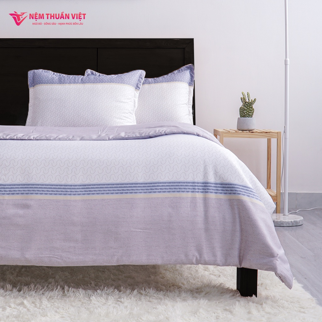 Mền Tencel Thuần Việt Cao Cấp - Xám Kẻ Sọc TC21 - Kích Thước 180x200