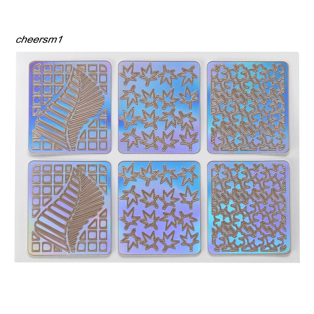 Bộ 6/12/24 giấy mẫu vẽ trang trí móng tay DIY tiện dụng