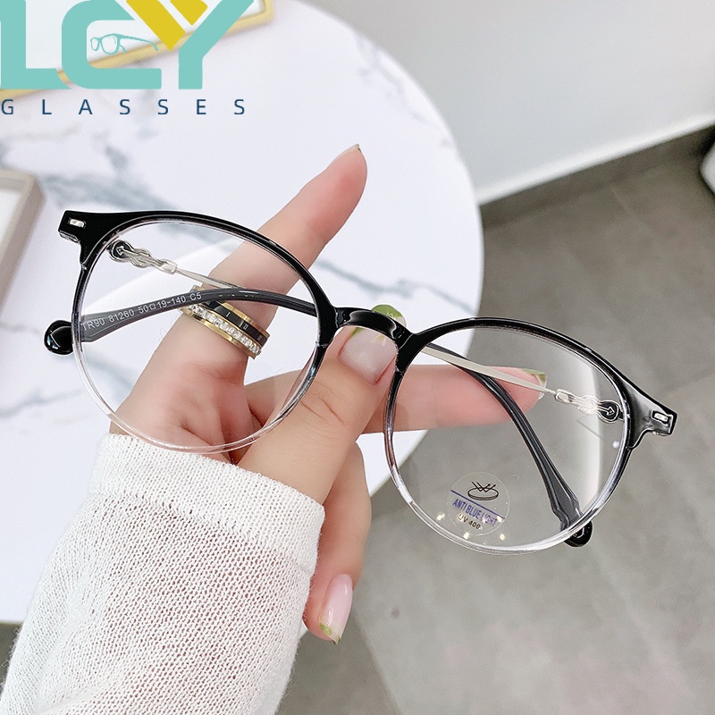 Mắt Kính Gọng oval Chống Ánh Sáng Xanh TR90 Thời Trang Cho Nữ 81260