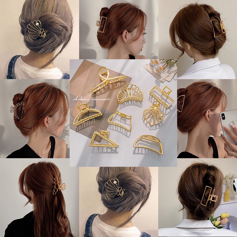 Kẹp tóc kim loại cỡ lớn thời trang