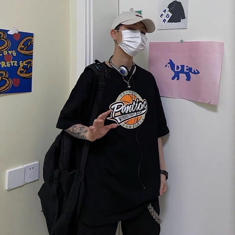 Áo thun nam nữ unisex form rộng chất cotton thấm hút mồ hôi in chữ PAN