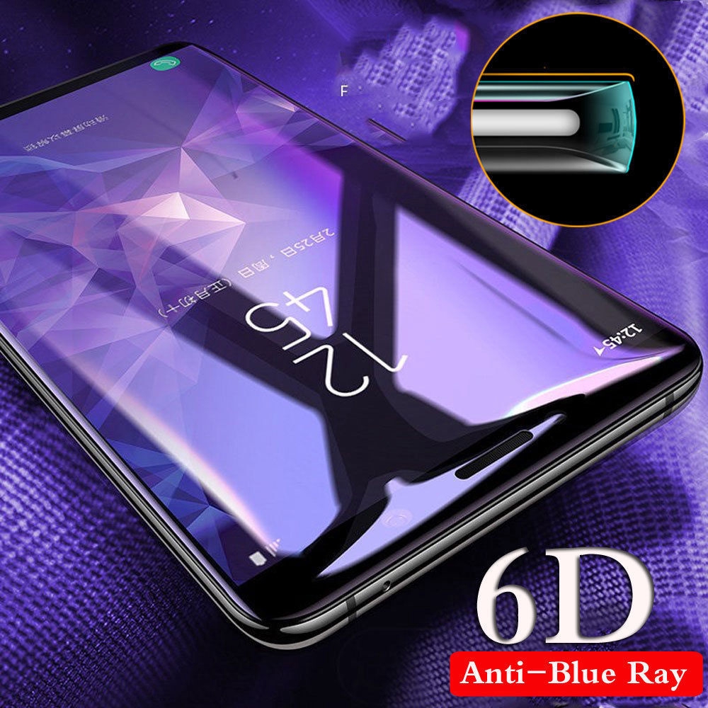 Kính cường lực 6d chống ánh sáng xanh cho điện thoại samsung galaxy note 9 8 s9 / s8 plus