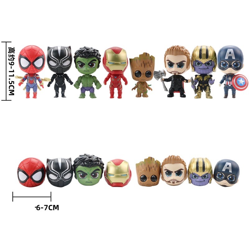 Mô hình Chibi Egg nhân vật Marvel như hình