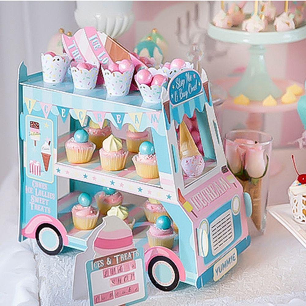 Giá Đỡ 3 Tầng Trưng Bày Bánh Cupcake Trang Trí Tiệc Tùng DIY Có Thể Tái Sử