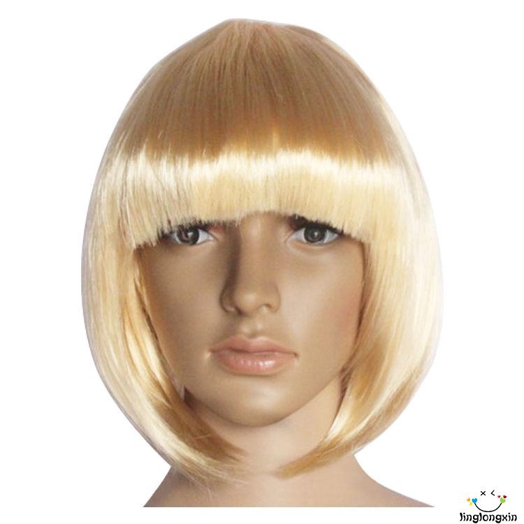 Bộ tóc giả dáng cúp mái ngố màu sắc thời trang cho nữ