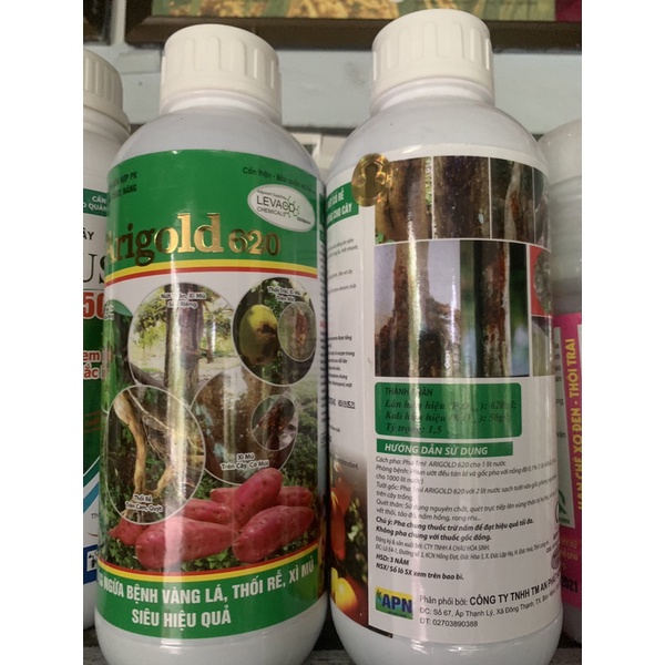 Ngừa vàng lá, thối rễ Arigold 620 chai 1 lít của An Phát Nông