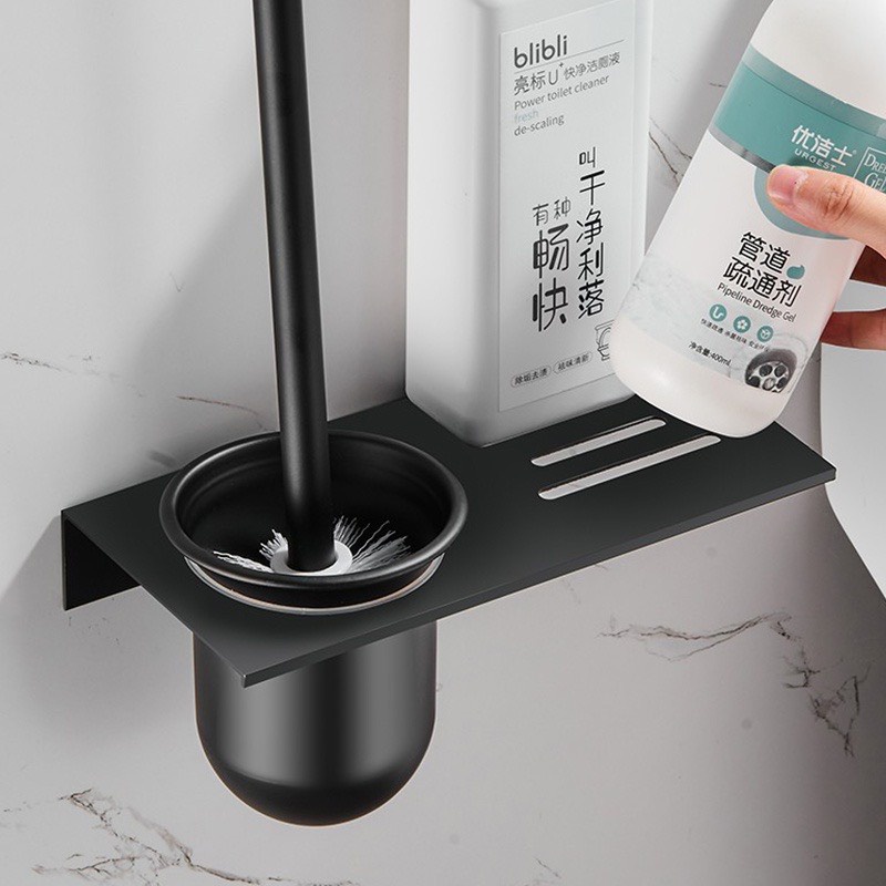 Kệ để dụng cụ vệ sinh trong nhà tắm,dụng cụ vệ sinh toilet đen nhám sơn tĩnh điện cao cấp.