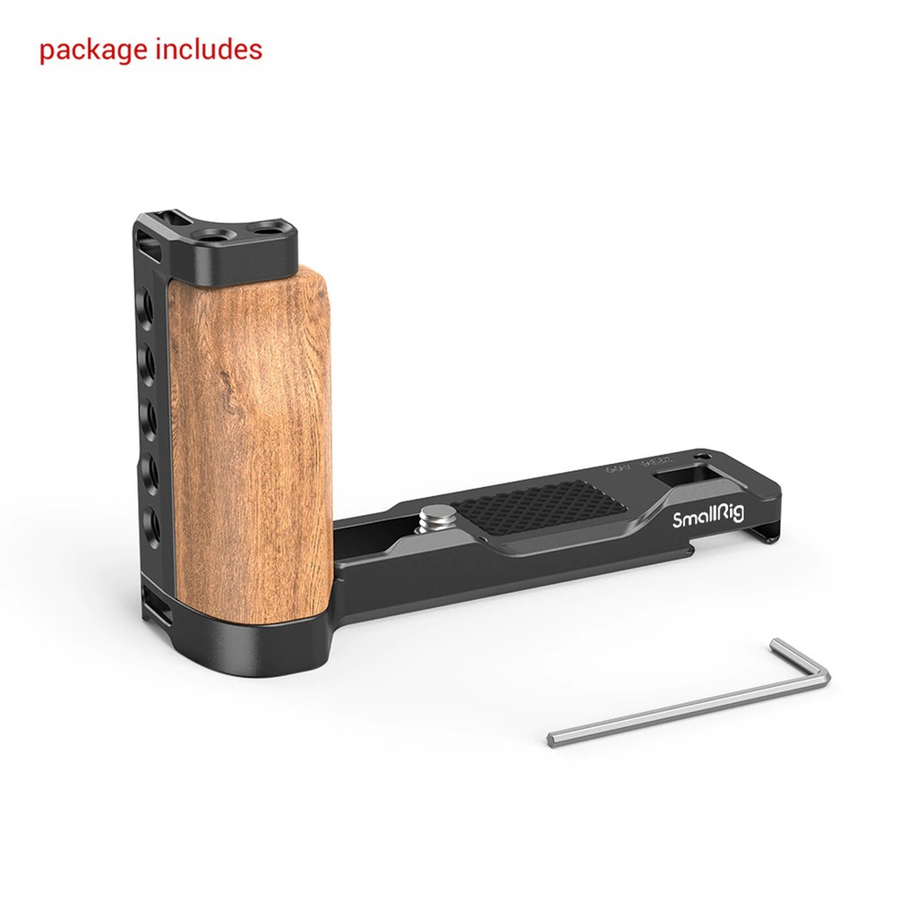 SmallRig L-Shape Wooden Grip 2936 with Cold Shoe for Sony ZV1 Camera - Hàng Chính Hãng