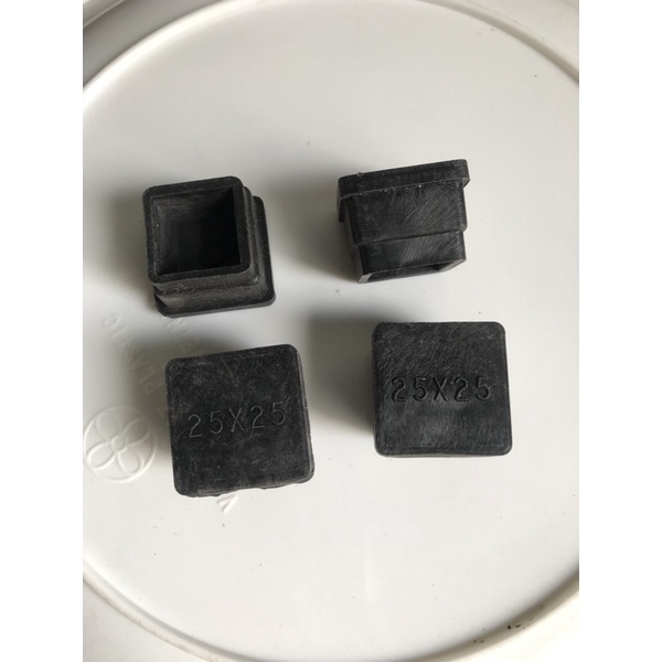 Combo 10 Bịt cao su Trong- BỊt Ngoài sắt hộp 25x25