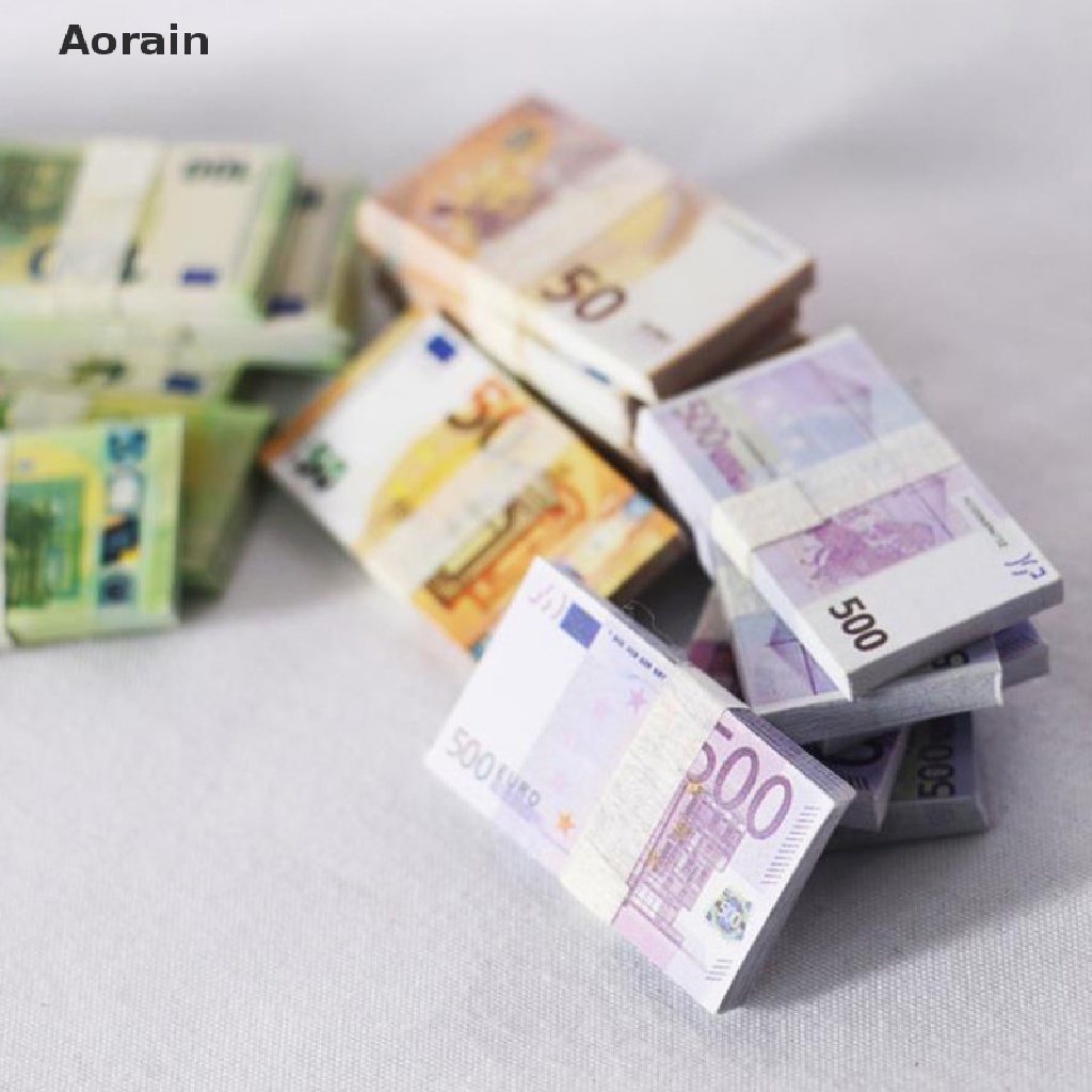 Set 200 Tờ Tiền Giấy 1 / 12 Dùng Trang Trí Nhà Búp Bê