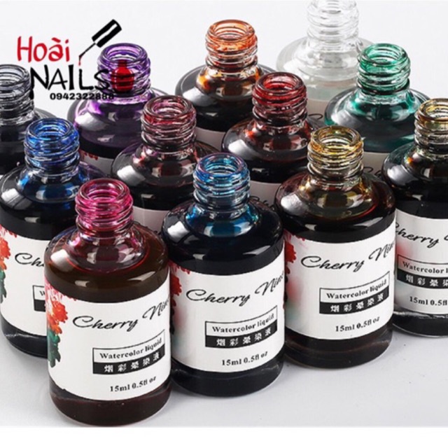 Set cồn loang cherry 12 màu - phụ kiện nail