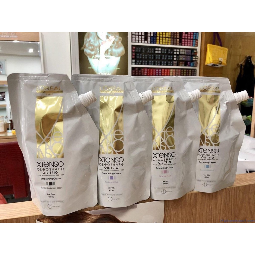 Thuốc Uốn/duỗi Loreal Xtenso 400ml, Dập uốn Loreal