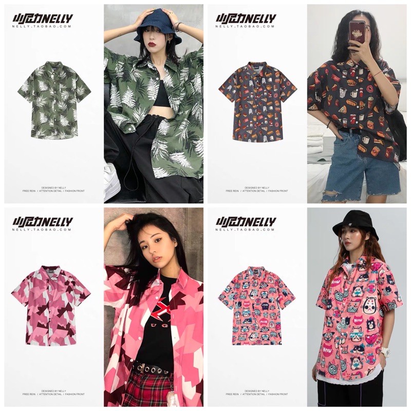 Order - Áo sơ mi Nelly ngắn tay mẫu lá cây Bigsize đến 100kg | BigBuy360 - bigbuy360.vn