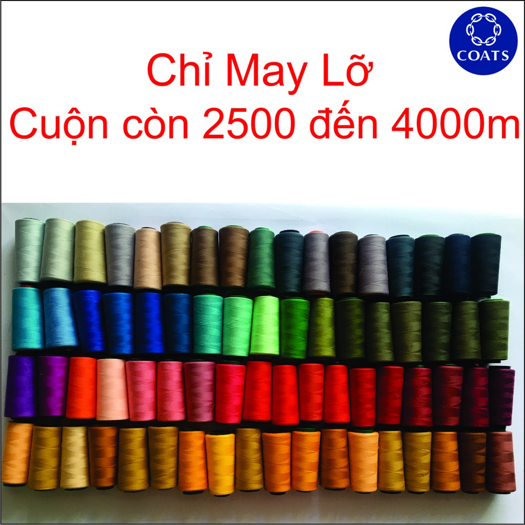 Chỉ may Coast cuộn lỡ ( Sét 15 cuộn - Màu Ngẫu Nhiên )