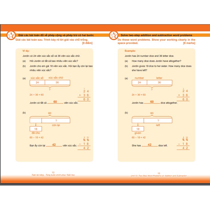 Sách: Toàn tài năng - toán lớp 1, toán lớp 2 (bộ 2 cuốn 1A + 1B)