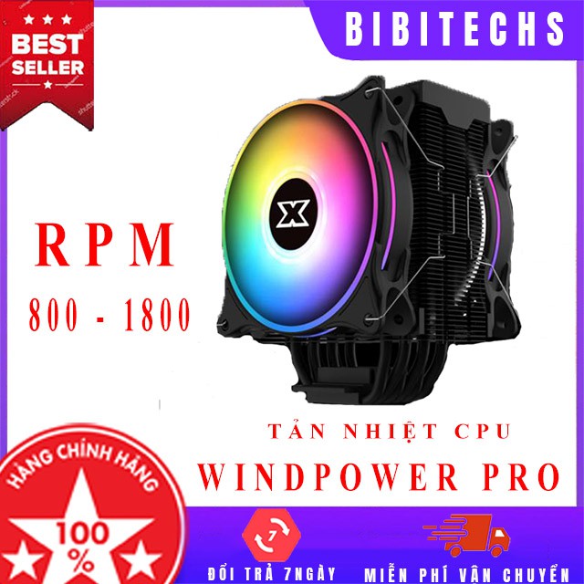 Quạt tản nhiệt CPU Xigmatek Windpower Pro ⚡ Freeship ⚡ tản nhiệt tới 200W, quạt led ARGB - BiBiTechs