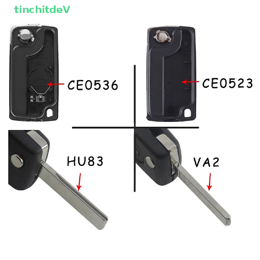 Vỏ Bảo Vệ Chìa Khóa Điều Khiển Từ Xa Cho Peugeot Citroen C2 C3 C4 C5 C6