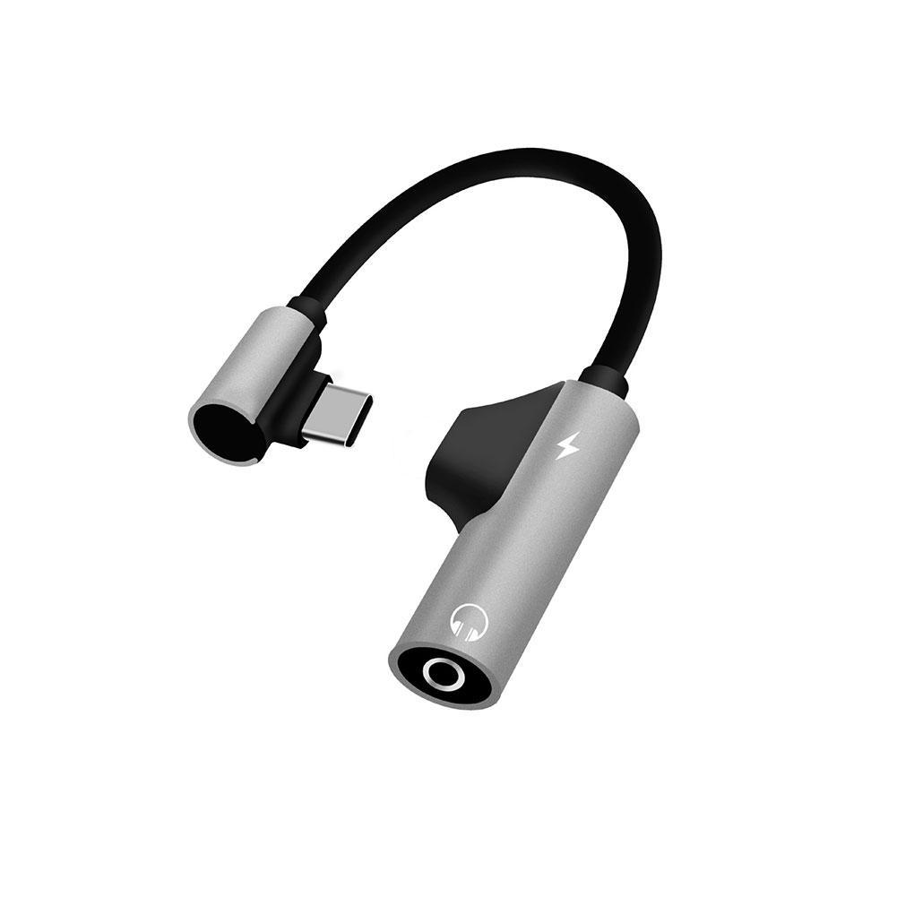 Multifunctional Two-In-One Type-C Headset Adapter Cable Charging Listening To Music and Music