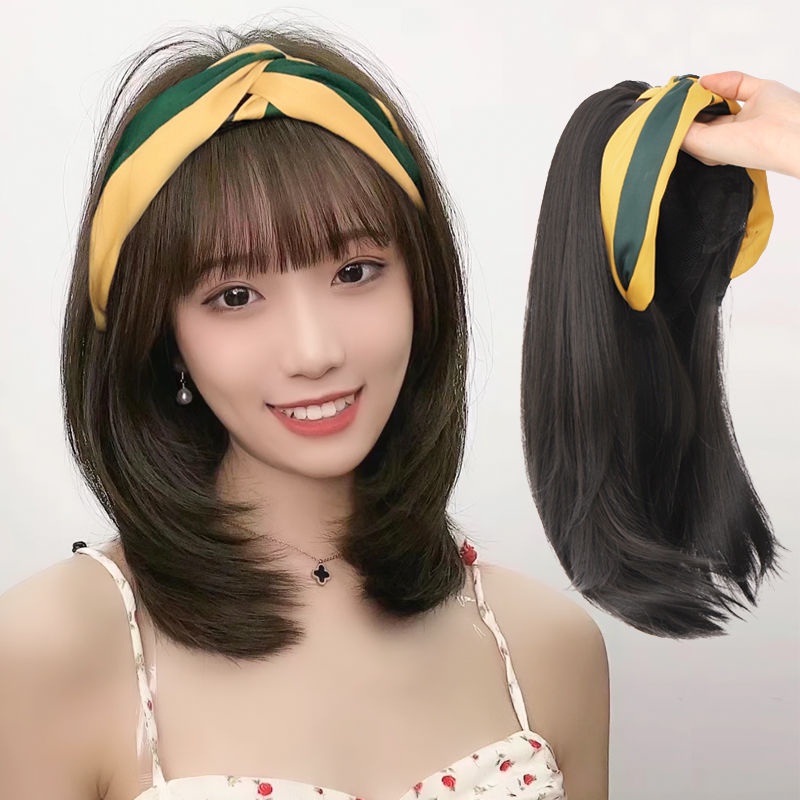 Băng Đô Cài Tóc Dáng Ngắn Thiết Kế Xinh Xắn Thời Trang Ốp