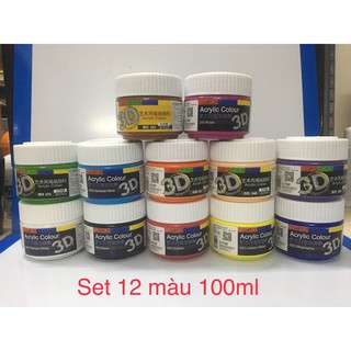 SET FULL12/ 24 MÀU ACRYLIC 3D 100ML
