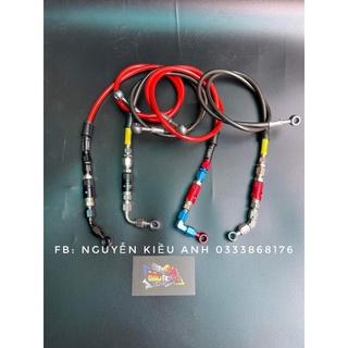 Dây dầu Hel bấm đầu Earl's có ngắt dầu gắn xe máy