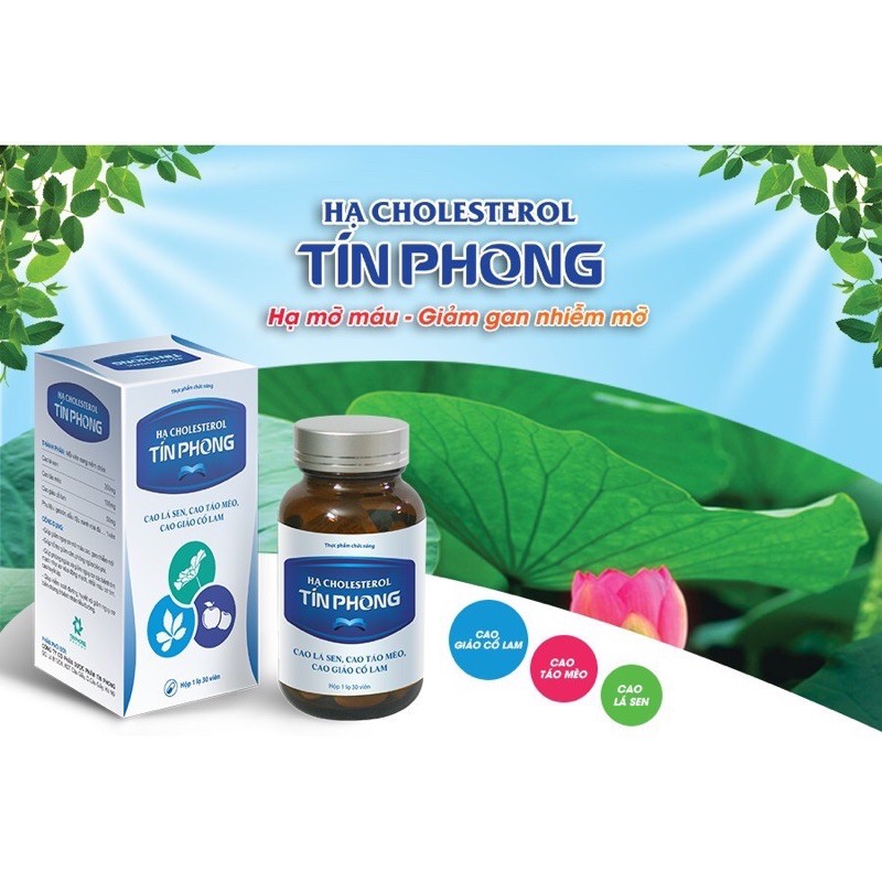 ✅Viên uống Cholesterol Tín Phong- thảo dược hạ mỡ máu,giảm men gan