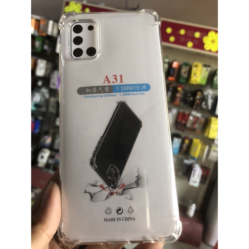 Samsung Galaxy A31 Ốp lưng trong suốt chống sốc 4 góc