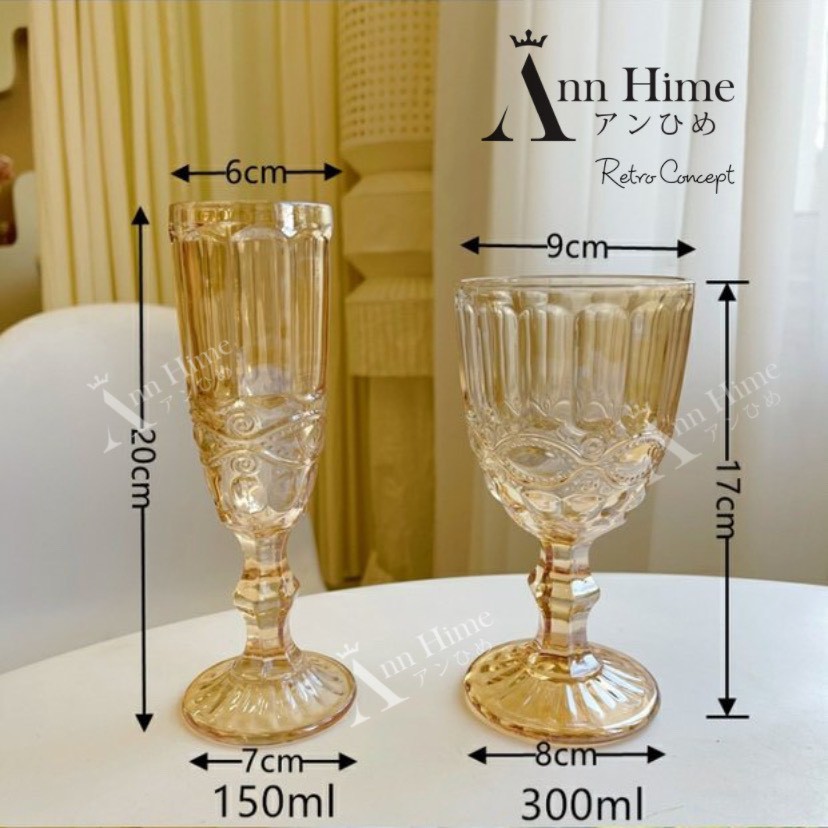 Ly Thủy Tinh Cocktail Decor Phong Cách Châu Âu Cổ Điển